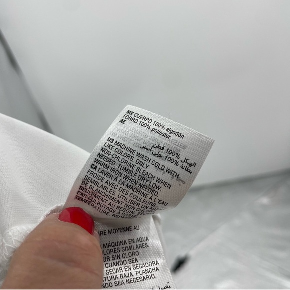 NWT JM Collection White Woven Wide Leg Pants Size XL 100% cotton pull on - Picture 9 of 10